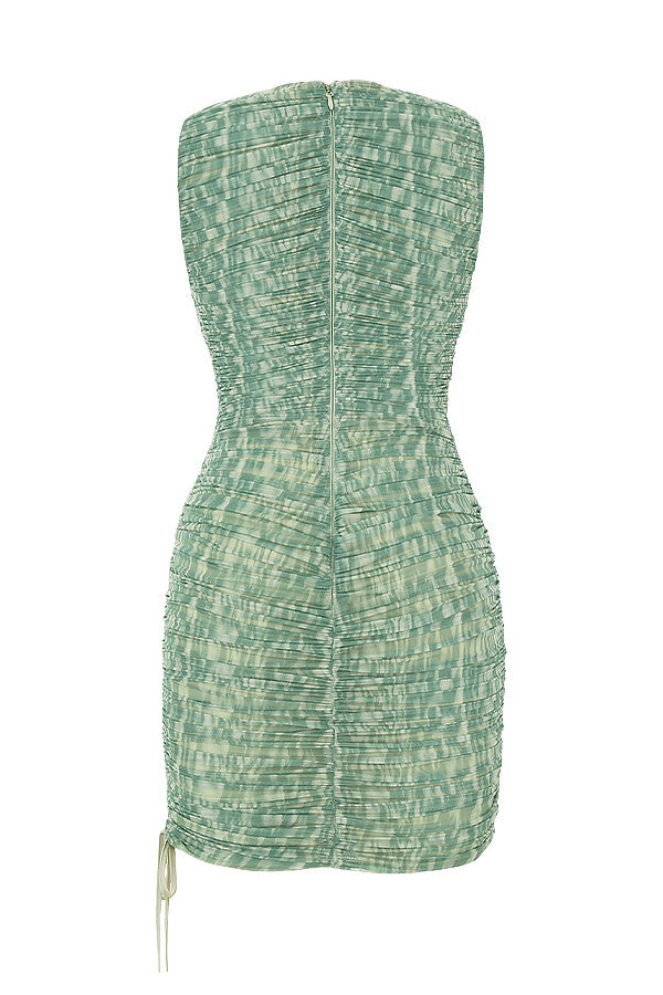 Ivy mesh mini dress with ruffles