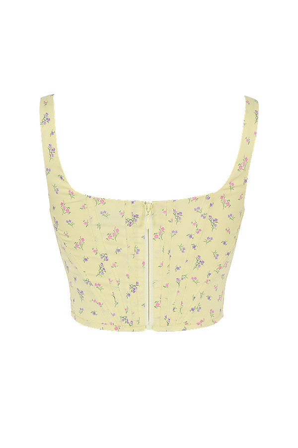 Corset with lemon flowers