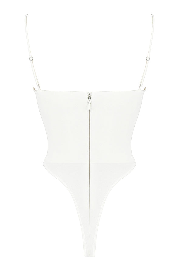 Ivory colored bodysuit with underwire