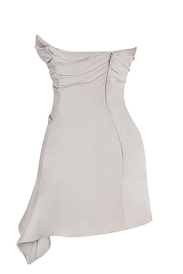 Draped strapless corset dress