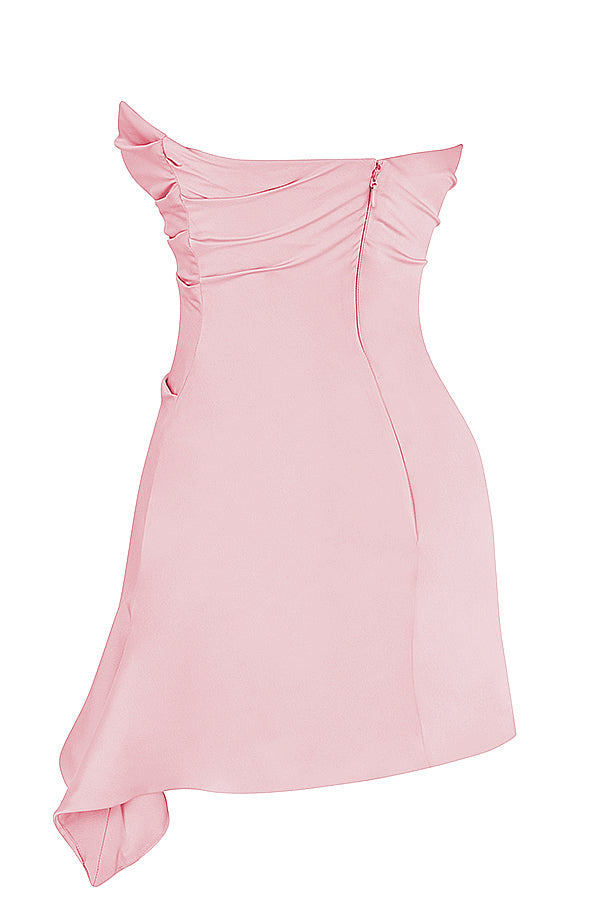 Draped strapless corset dress