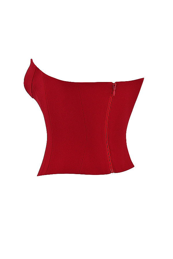 Red Rose Taucha corset with maxi skirt