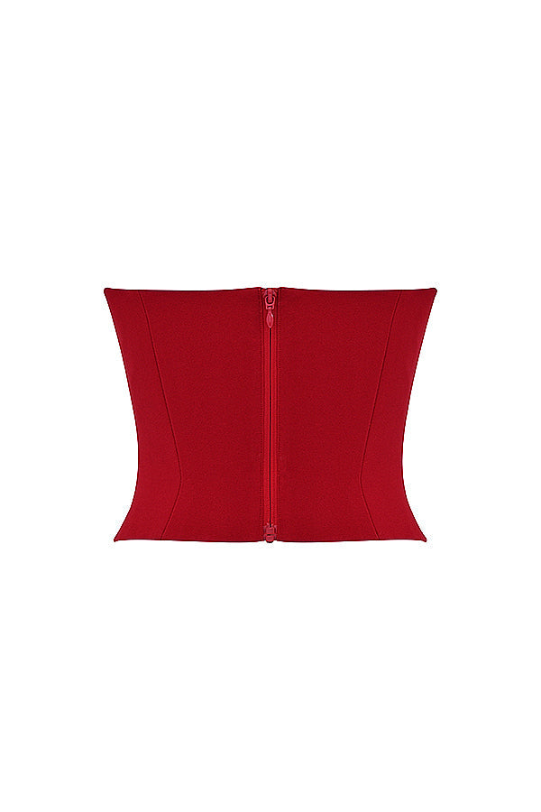 Red Rose Taucha corset with maxi skirt