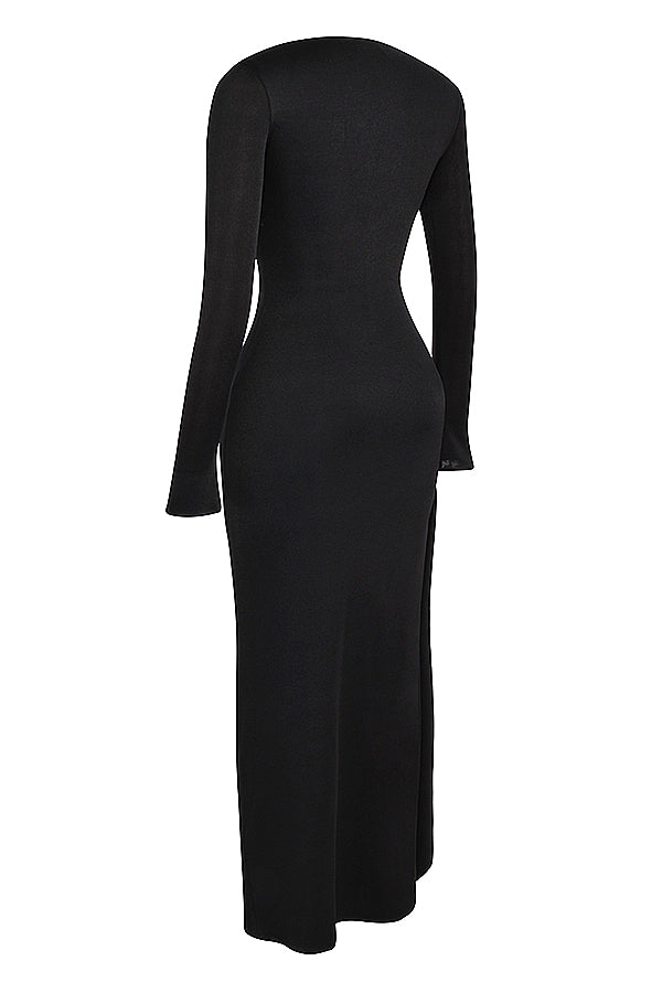 Black maxi dress with cutout