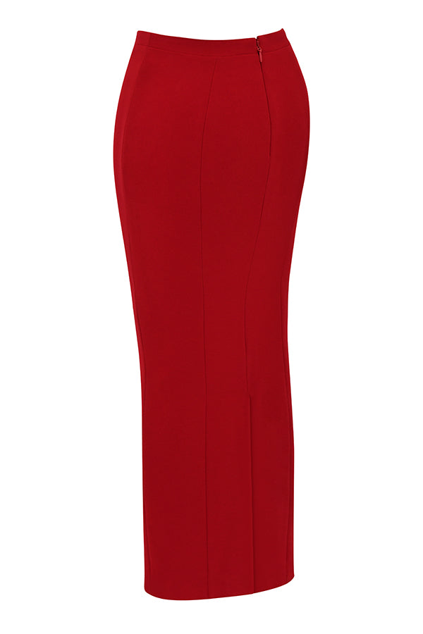 Red Rose Taucha corset with maxi skirt