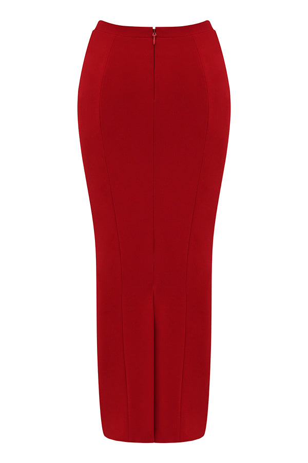 Red Rose Taucha corset with maxi skirt