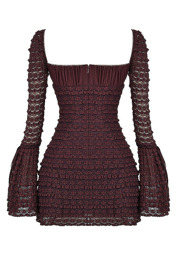 Espresso lace dress