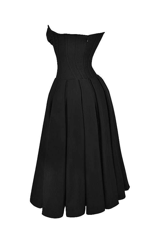 Strapless midi dress