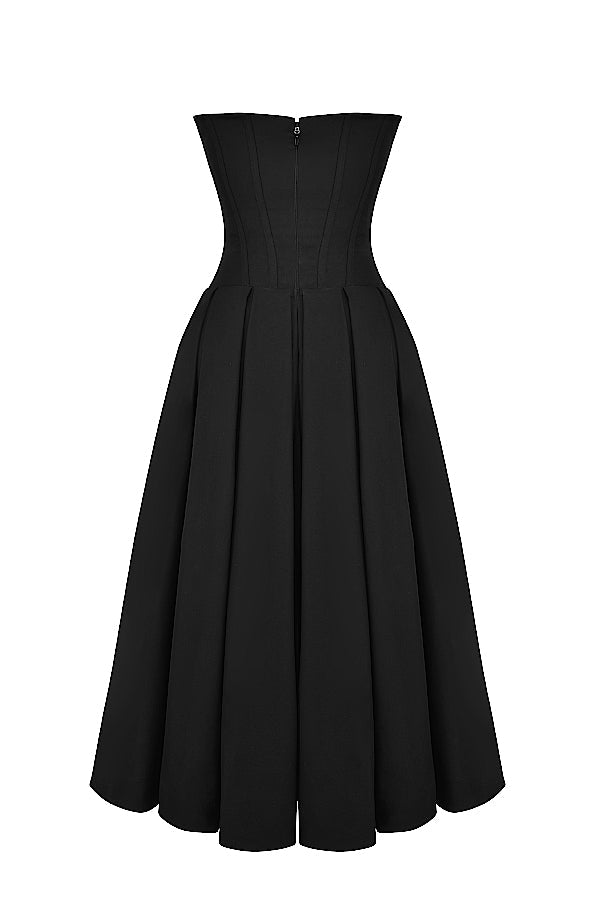 Strapless midi dress