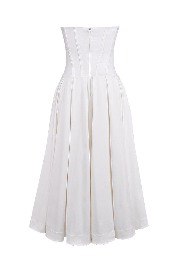 Ballerina strapless midi dress