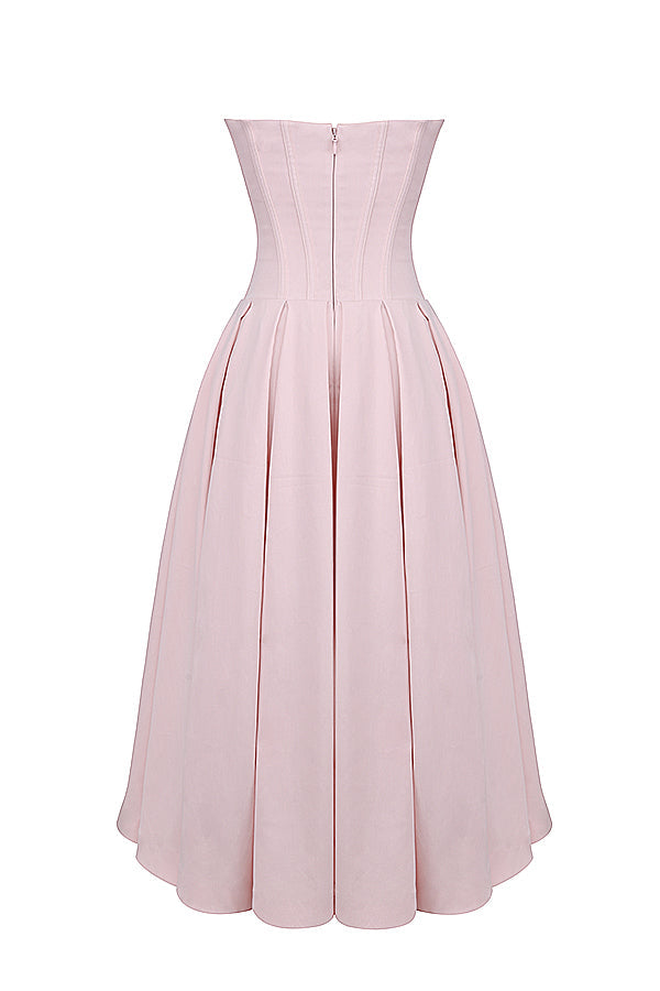 Ballerina strapless midi dress