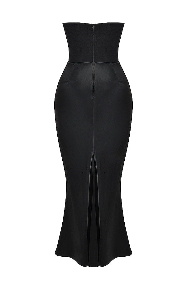 Strapless corset maxi dress