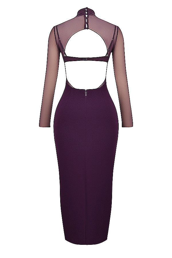 Black grape maxi dress