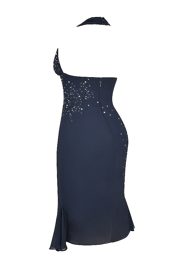 Midnight embellished midi dress