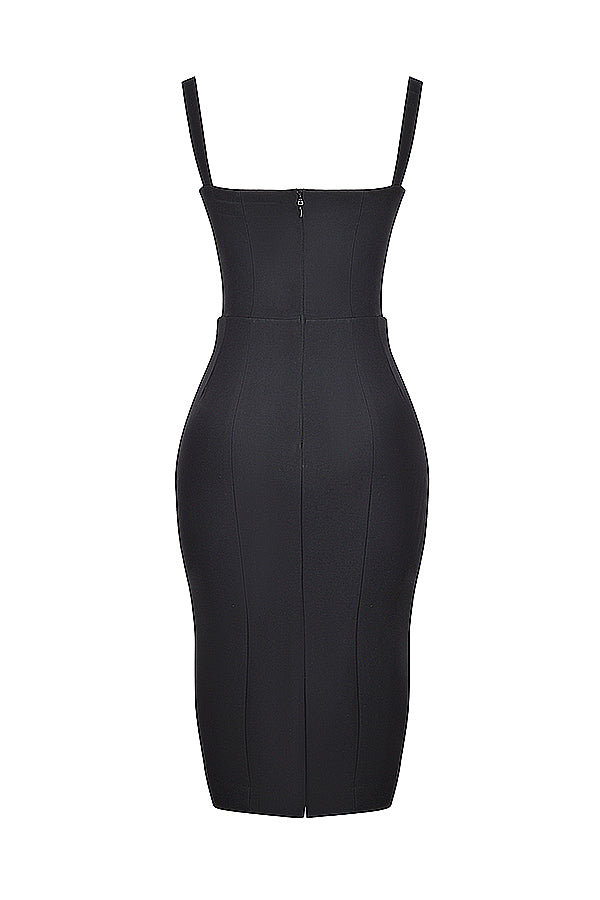 Black sweetheart Midi dress