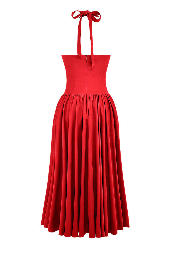 Halter midi dress