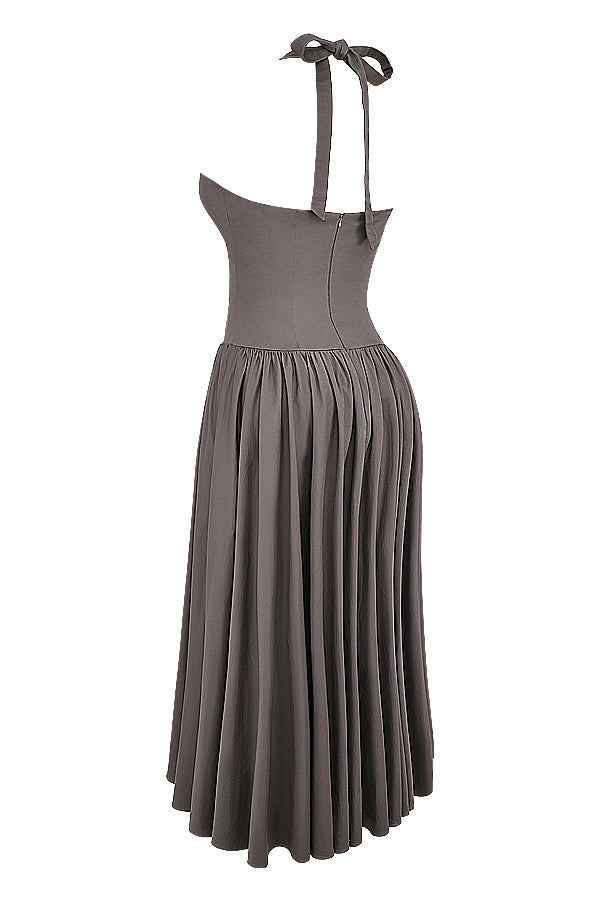 Halter midi dress